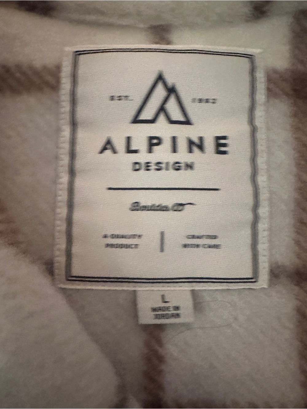 Alpine Design womens Fleece Quarter-Zip Pullover - Cream, Light Blue & Brown - Picture 2 of 2